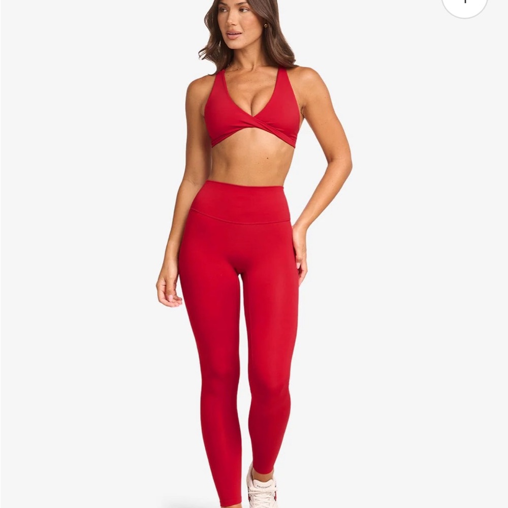 CSB red Sports Bra and Leggings Set
